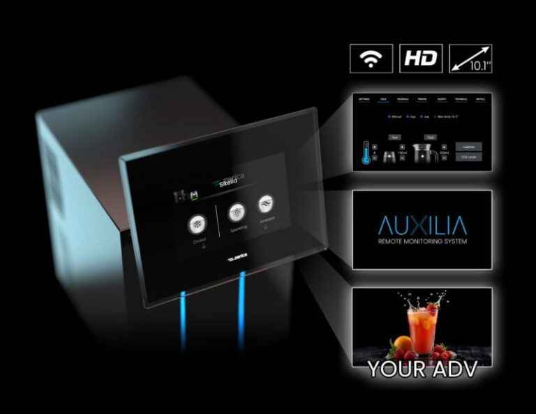 erogatore acqua sikelia 5.0 mini zerica monitor touch screen