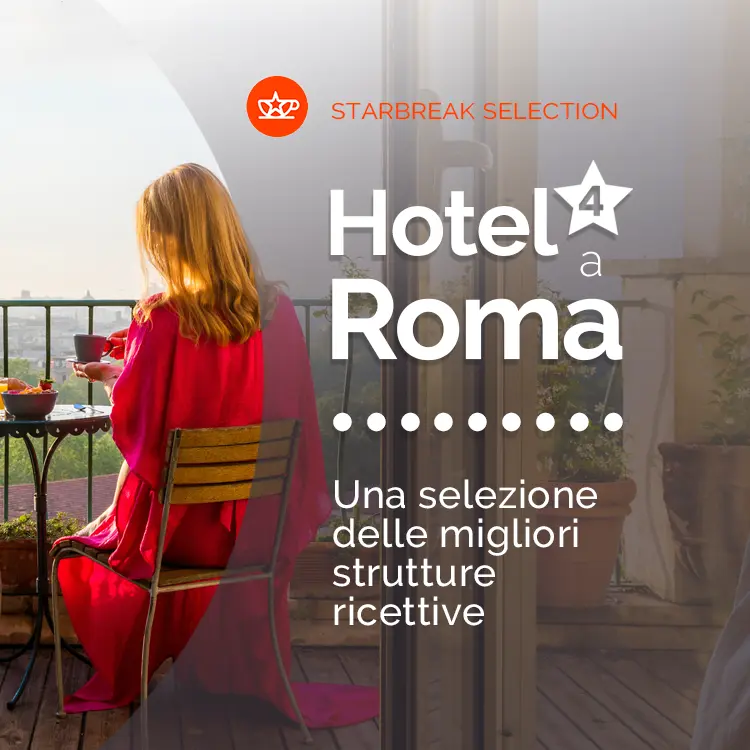 prima colazione sul terrazzo hotel 4 stelle con vista su roma